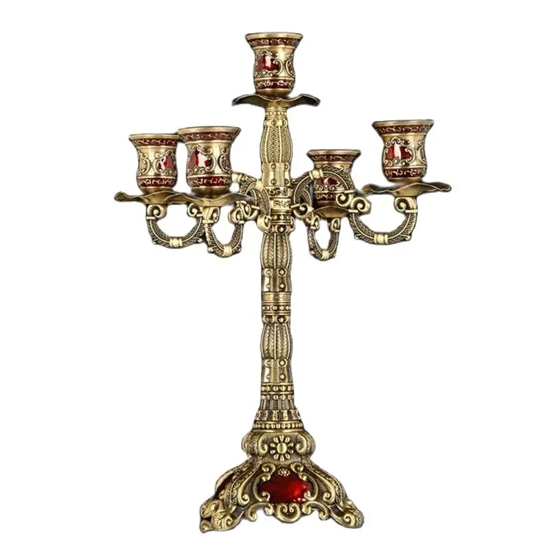 Европейский ретро металлический домашний декоративный подсвечник свадебный