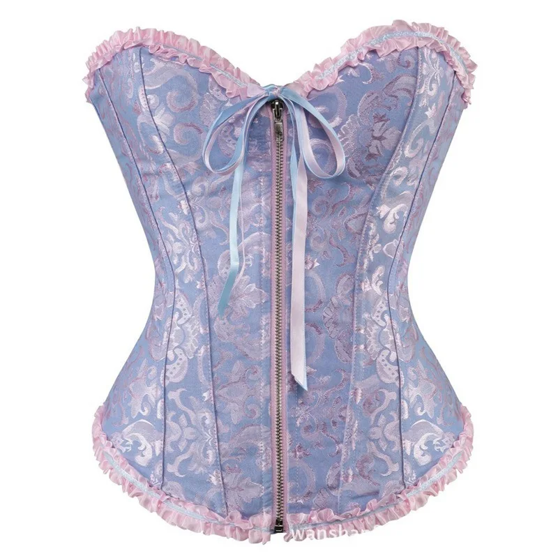 

Women's Corset for Slimming Court Corset Lace Zipper Bodysuit Bride Wedding Corset