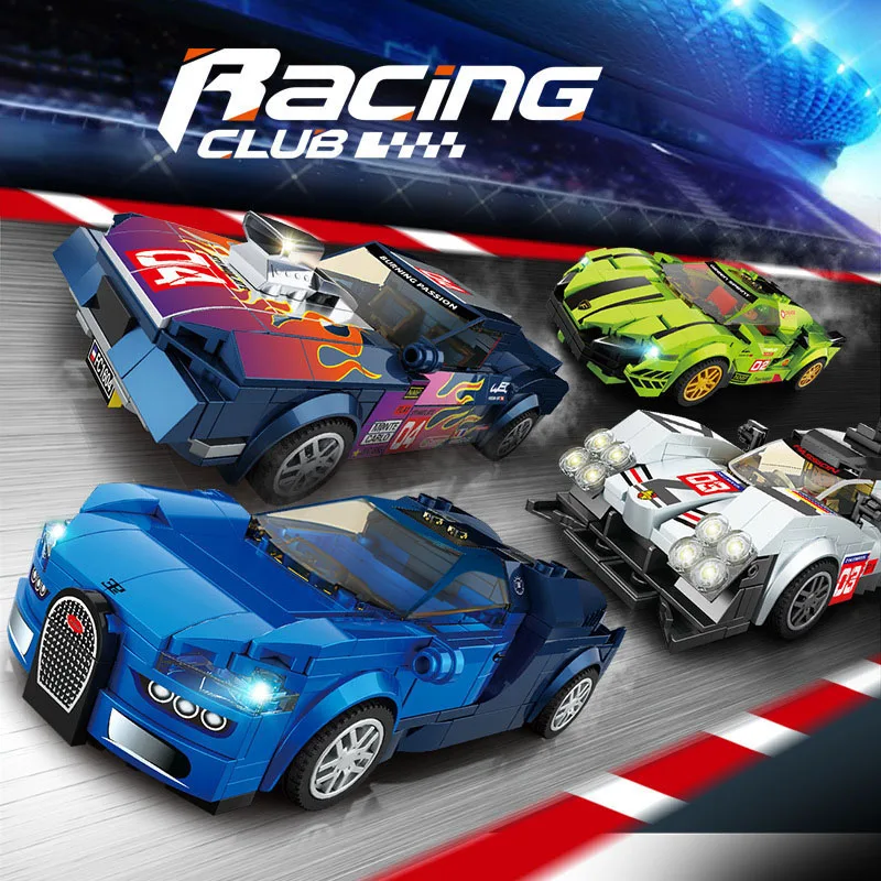 Новый Городской Спортивный автомобиль сделай сам F1 гоночный строительные блоки