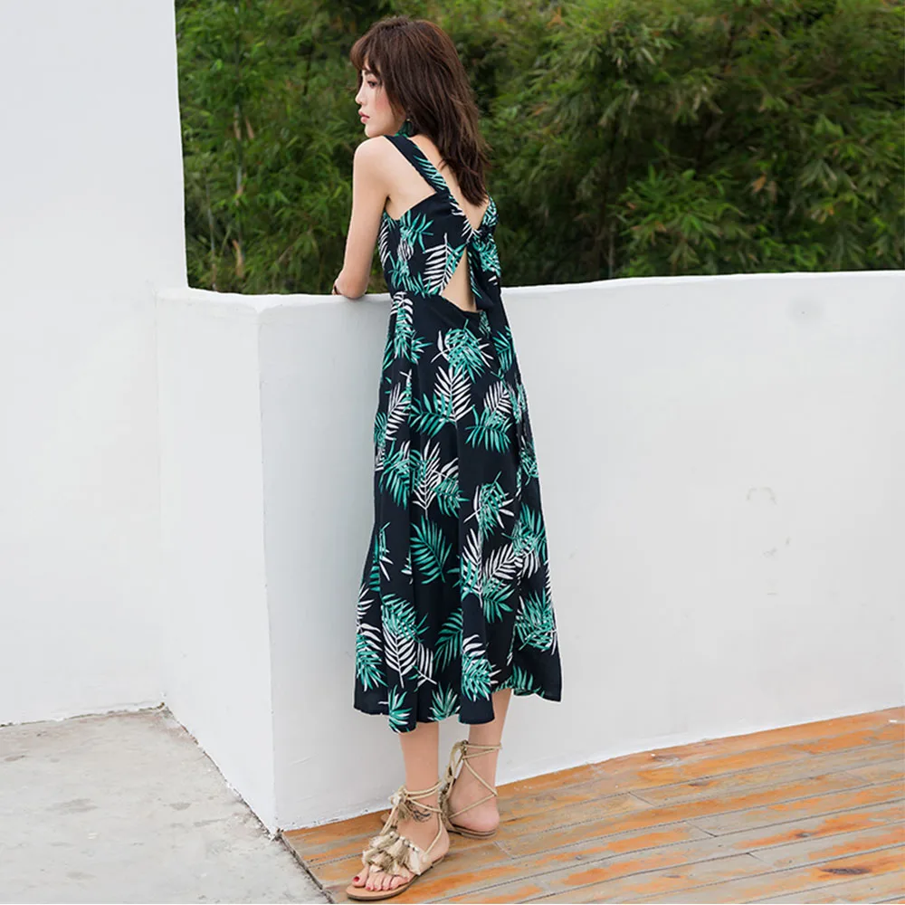 Пляжная юбка Бали 2020 года настоящий снимок cnjessie для женщин: легкая, открытая спина, длинное платье для морского отдыха.