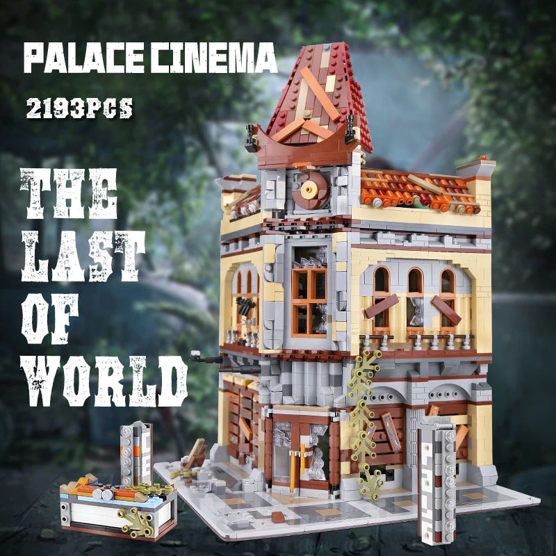 

Super 18K K127 2193PCS MOC Apocalypse Palace Cinema Creator Expert City Street View Model Building Blocks Bricks Toys Children