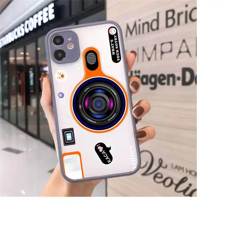 

Fashion luxury camera Phone Cases Matte Transparent For iPhone 12 Mini 11 Pro XR XS Max 7 8 Plus