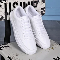 qicius autumn new student white shoes mens casual leather sneakers youth outdoor running travel skateboard shoes