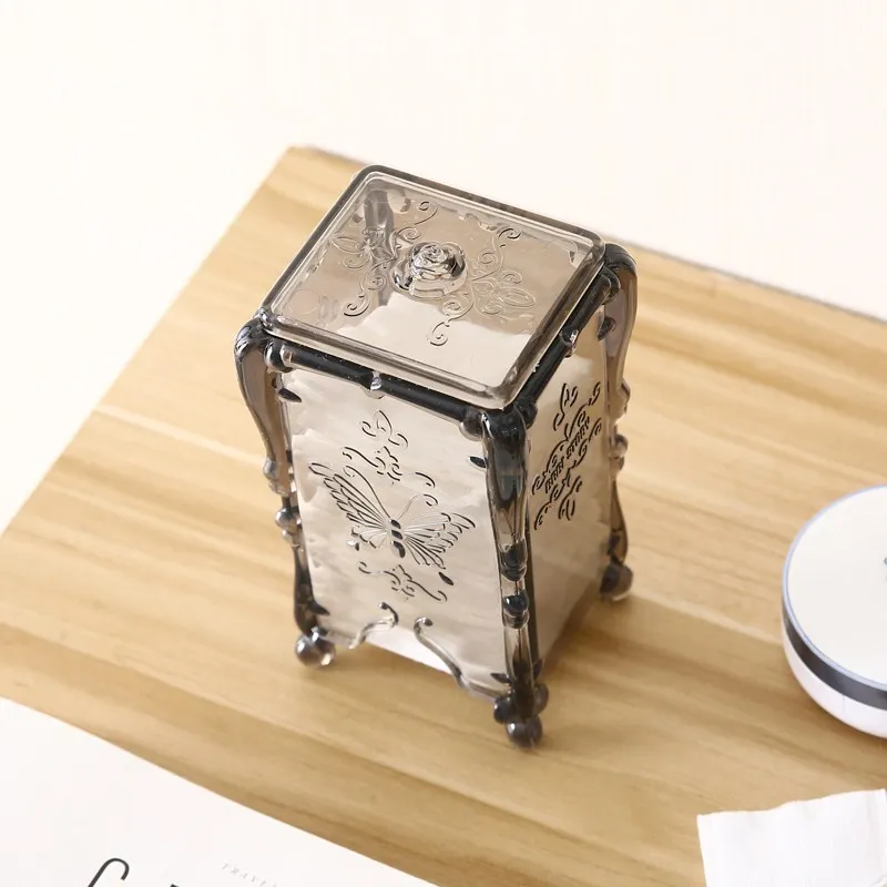 ERMAKOVA Cotton Pad Box Holder Organizer Clear Acrylic Container for Make Up Pads Cosmetics | Дом и сад