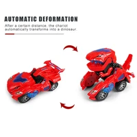 deformation led car kids dinosaur toys play vehicles with light flashing music yh 17