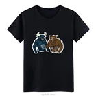 Мужская футболка из хлопка с рисунком бычьего медведя