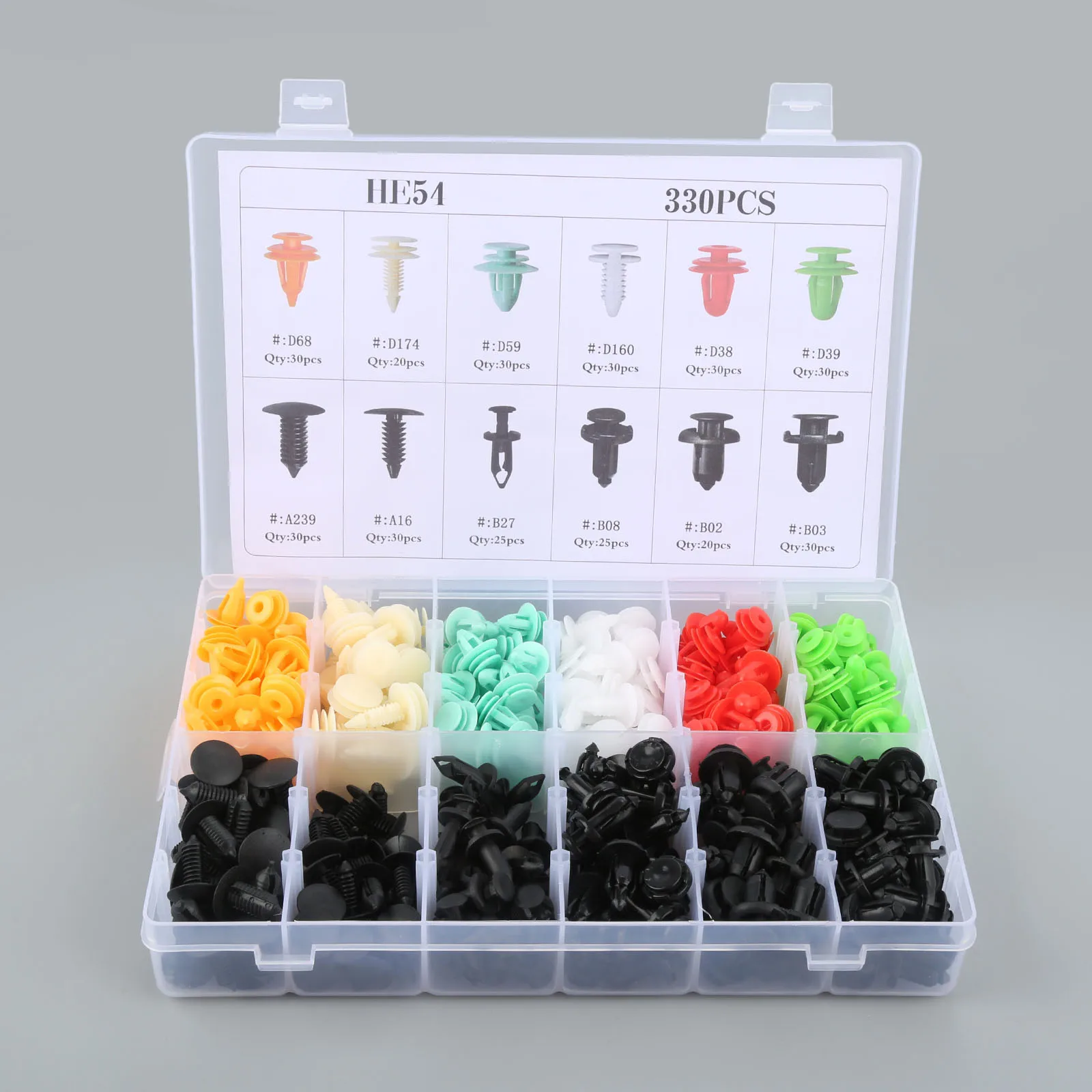 330 шт. смешанные крепежи автомобильный бампер крыло фиксированный зажим