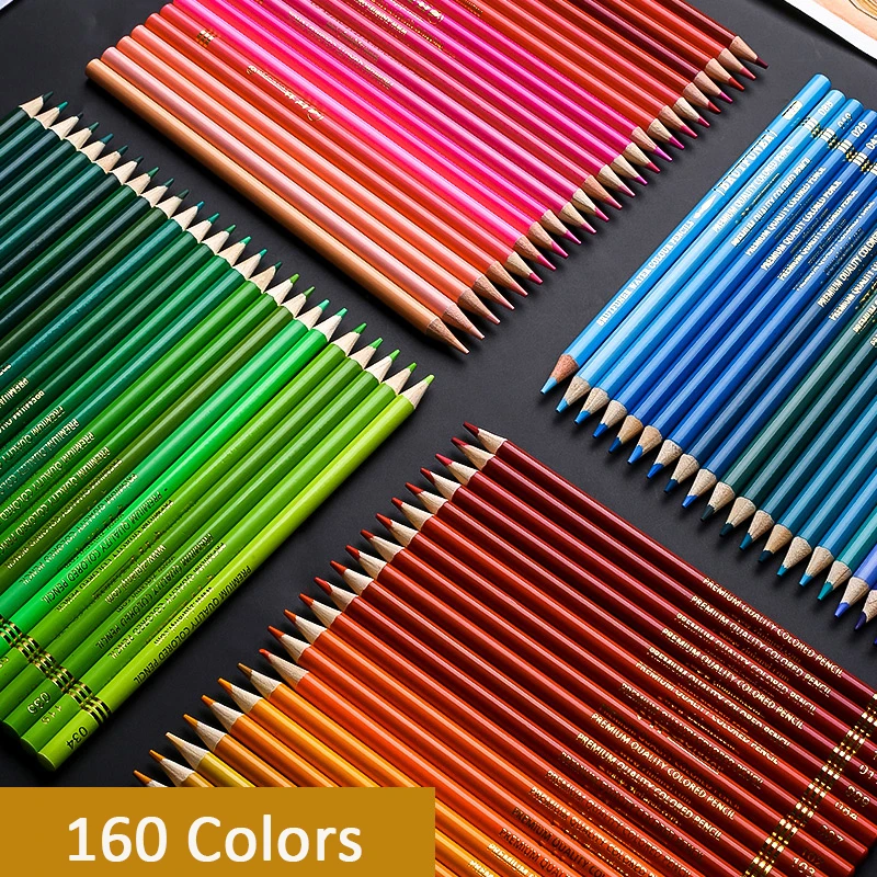 Набор профессиональных масляных цветных карандашей, альбом для рисования, 120/160 цветов от AliExpress WW