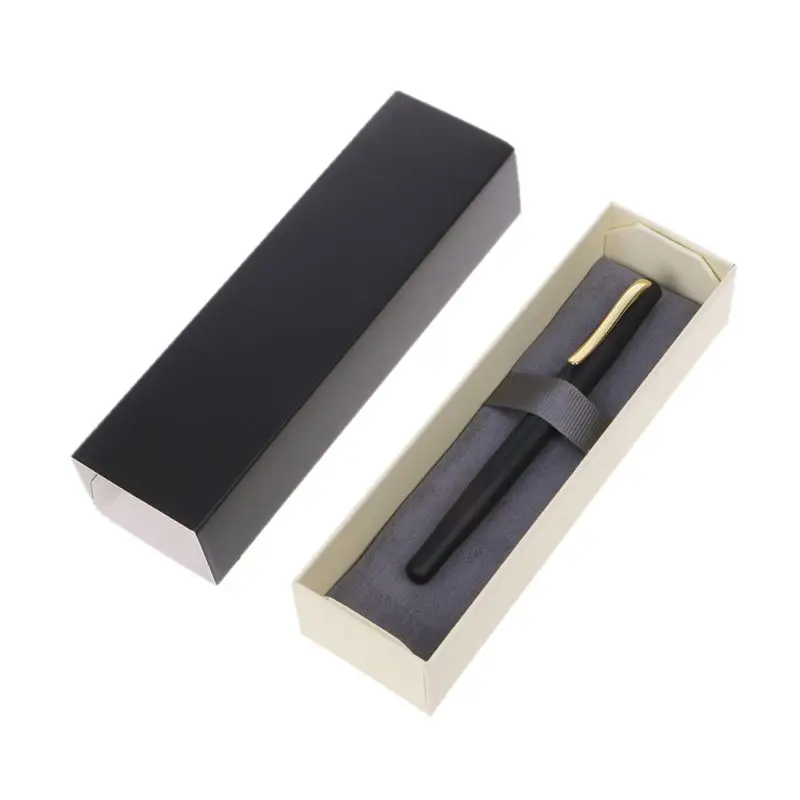 

High Quality Black Fountain Pen 22KGP M Nib Set New