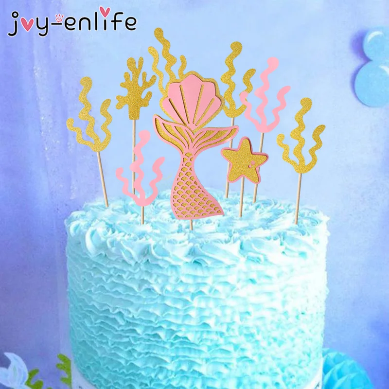 Русалка Топпер для торта С Днем Рождения на день рождения детей в соответствии с