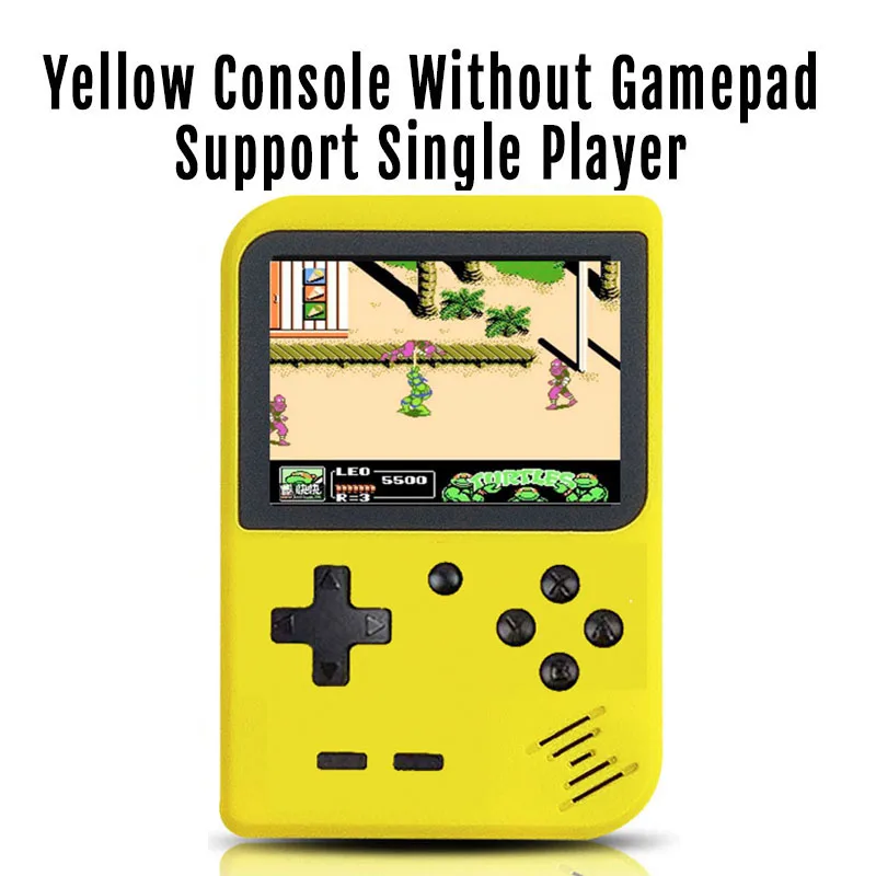 Yellow Новая портативная игровая консоль Встроенный 400 классические игры мини 8 бит карманный портативный плеер Ретро видео игровая консоль - Color: Yellow