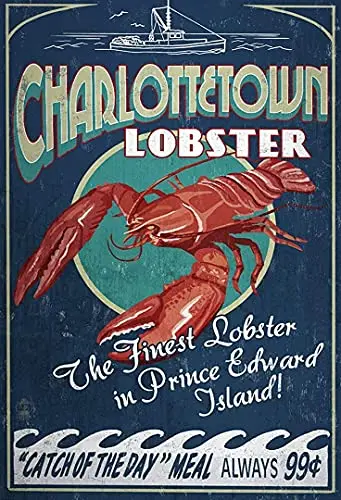 Настенный постер Adventurer с лобстером жестяной знак винтажный декор для барбекю