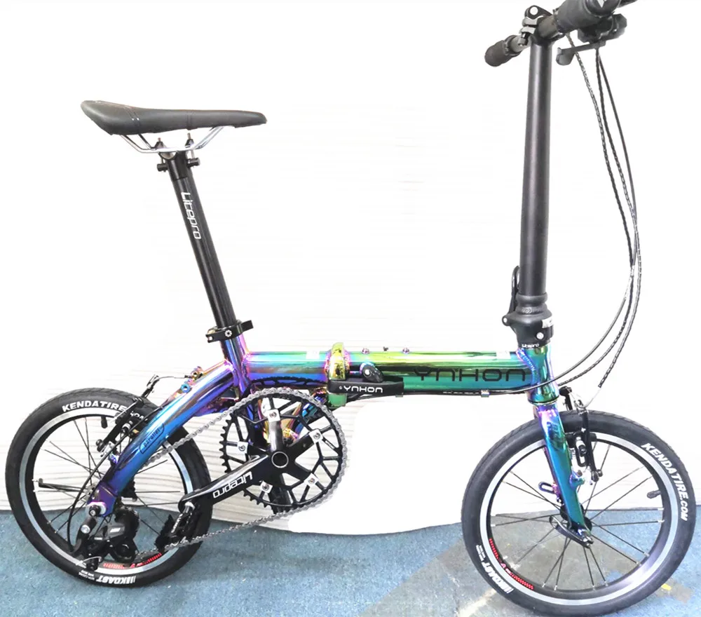 

412 14/16Inch YNHON Folding Bike Aluminun Alloy Kid Children's Bicycle Mini Modification Single-speed Outside Three-speed