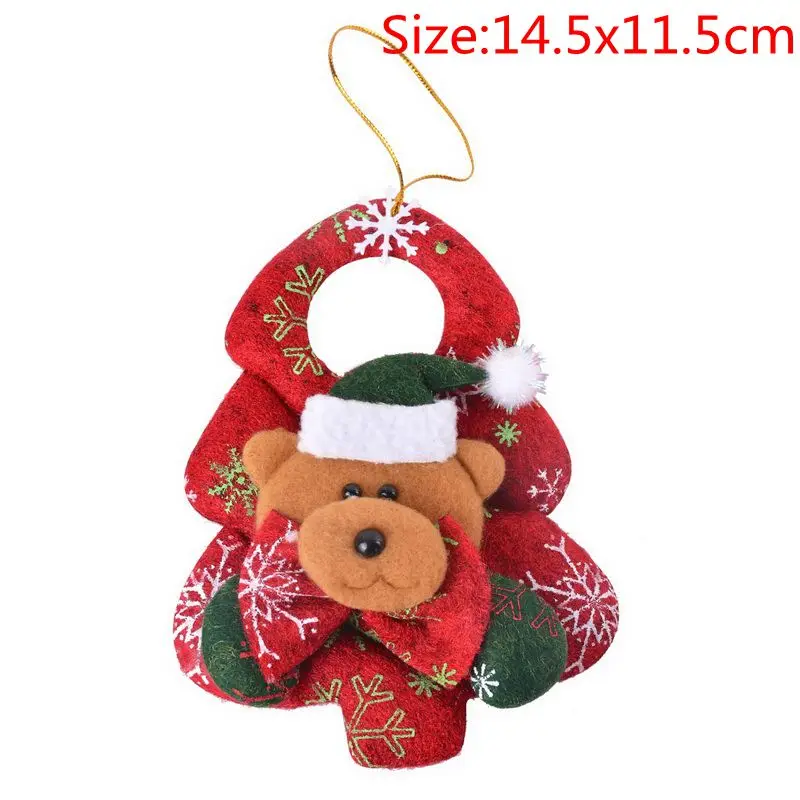 Hoomall Санта-Клаус, лось, снеговик, игрушки, украшения для кукол, подвески на дверь, дерево, детский подарок, новогоднее, Рождественское украшение для дома - Цвет: 14.5x11.5cm B