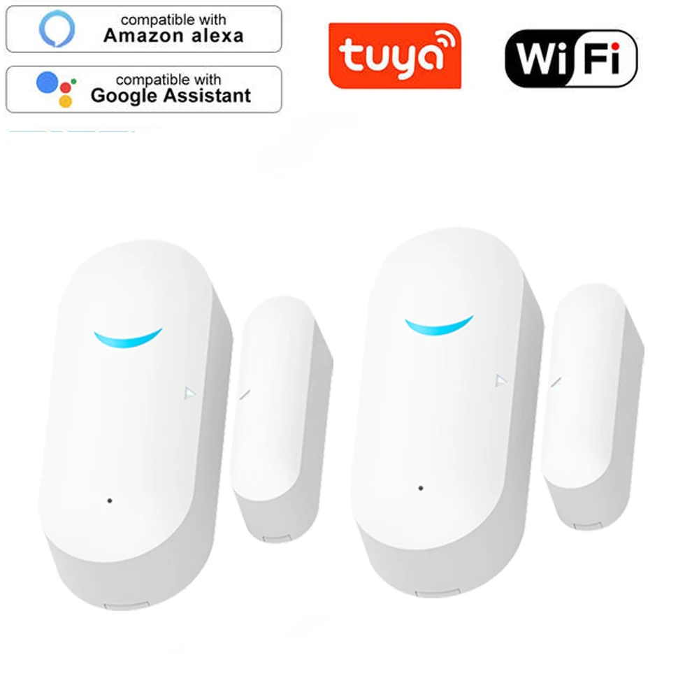 

Tuya Smart WiFi Door Sensor Door Open / Closed Detectors WiFi App Notification Alert security alarm support Alexa Google Home