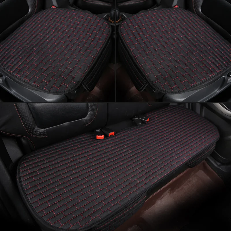 Чехол для автомобильного сиденья Всесезонная льняная ткань передняя и задняя