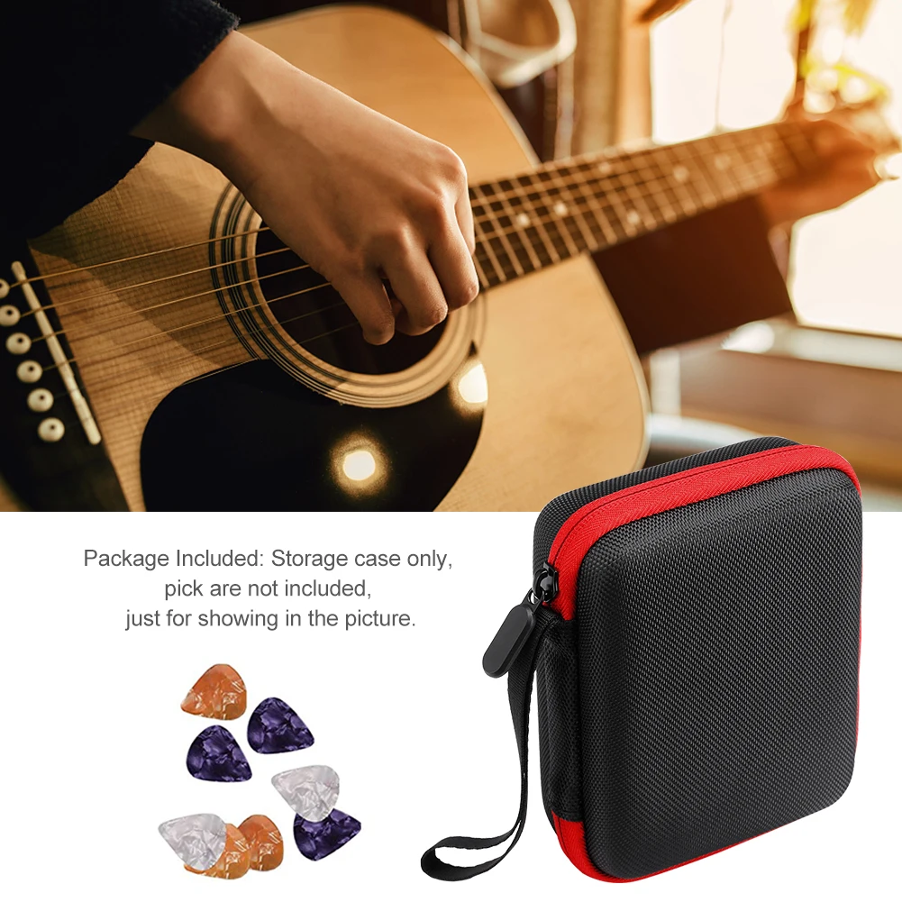 

Anti Scratch Carrying Stringed Instruments Portable Storage Case Bag Soft Guitar Pick Holder Gift Zipper Closure Multifunction