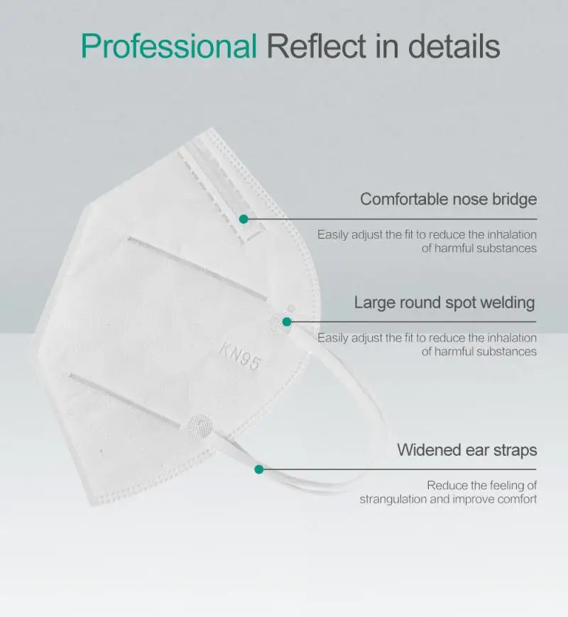 FFP2 розовая KN95 маска для лица женщин маски-капы многоразовая против пыли Черная