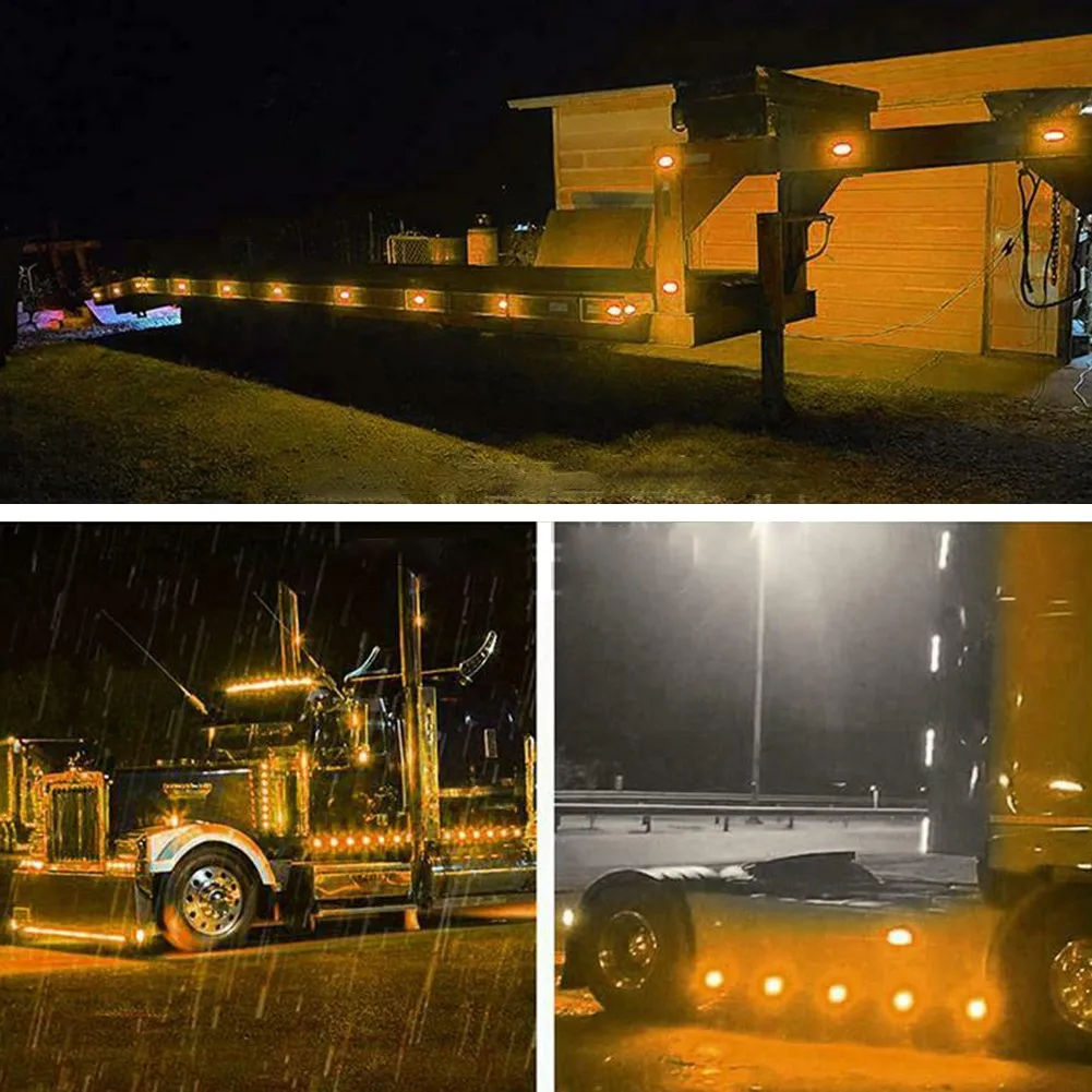 

ABS+PC LED Side Marker Lights DC 12V-24V 2 Pcs 4pcs LED Clearance Light