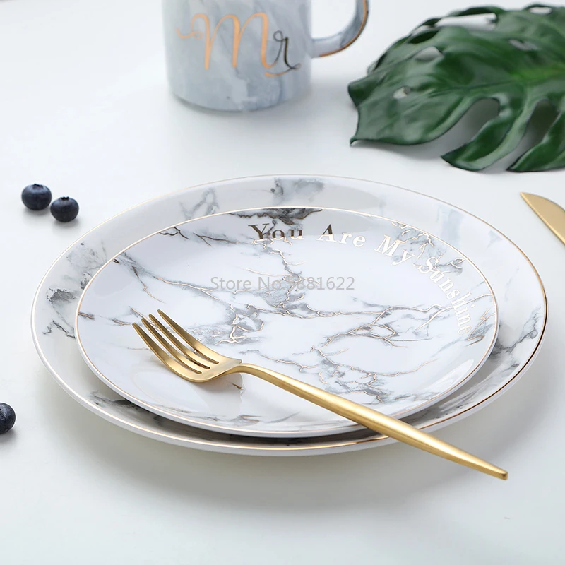 Европейский стиль искусственный керамический Обеденный набор фарфоровая