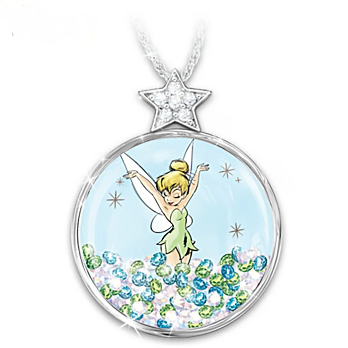 

Qilimigu Бабочка Фея цветок фея девушка мода милое ожерелье кулон