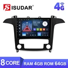 Автомагнитола ISUDAR T68, Android 10, для Ford S-Max S Max 2006-2015, GPS, стерео, мультимедийный плеер, ОЗУ 4 Гб, Восьмиядерный процессор, FM, разъем 2 din