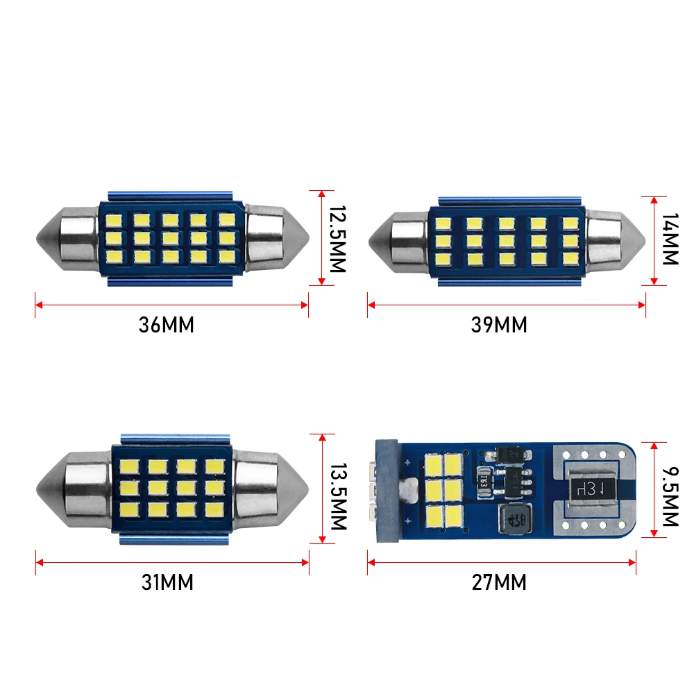 

1X гирлянда 31/36/39/41 мм светодиодный светильник T10 2016 12/18 SMD номерного знака автомобиля лампа для чтения светильник светодиодный лампы Caubus НЕТ О...