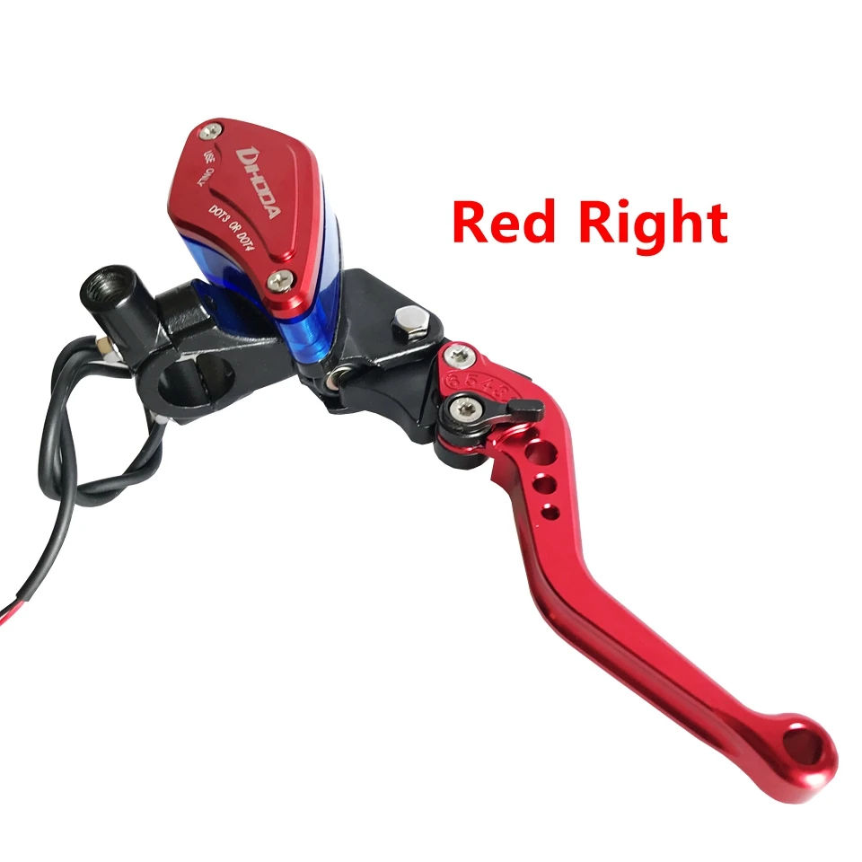 Red Right 1 шт. мотоцикл 22 мм 7/8 ''рычаг гидравлического сцепления тормозной насос Главный цилиндр для Yamaha Kawasaki Suzuki Honda - Цвет: Red Right