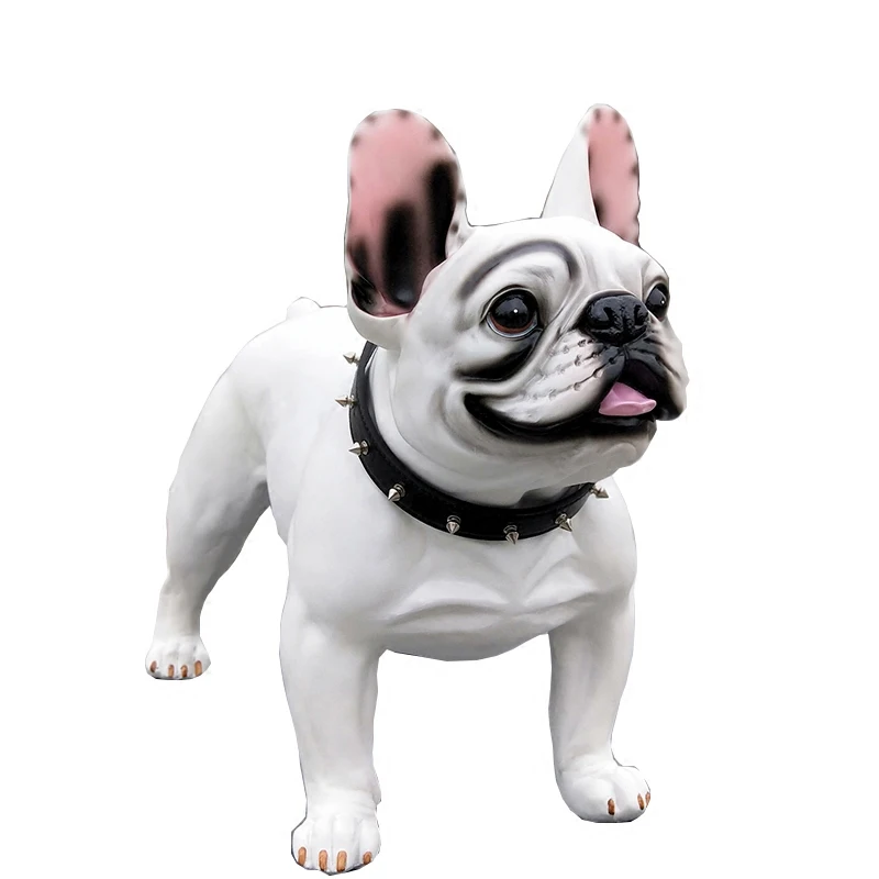 

EUROPEAN DOG ORNAMENTS LARGE CUTE MODEL SIMULATION ANIMAL LIVING ROOM LUCKY CREATIVE HOME CUSTOM FRENCH BULLDOG DECORATION