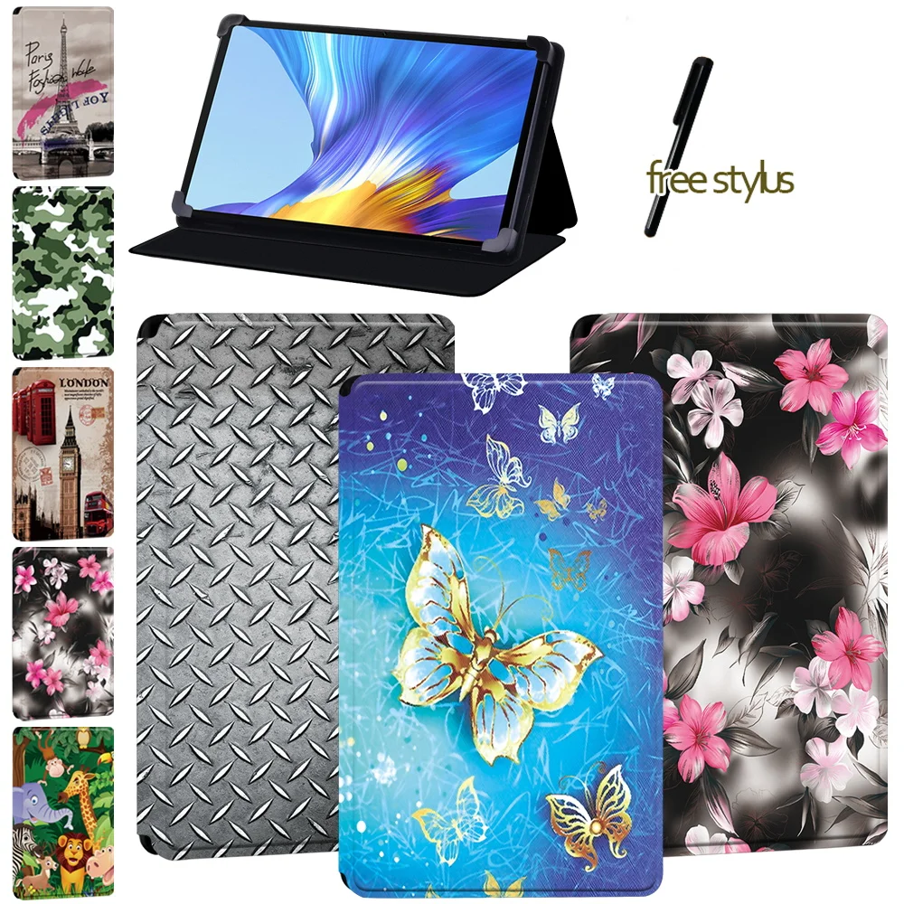 

Tablet Case for Huawei Enjoy Tablet 2 10.1/Honor V6/MatePad(10.4/10.8/Pro 10.8)/MatePad T8 - Old Image Leather Protective Cover