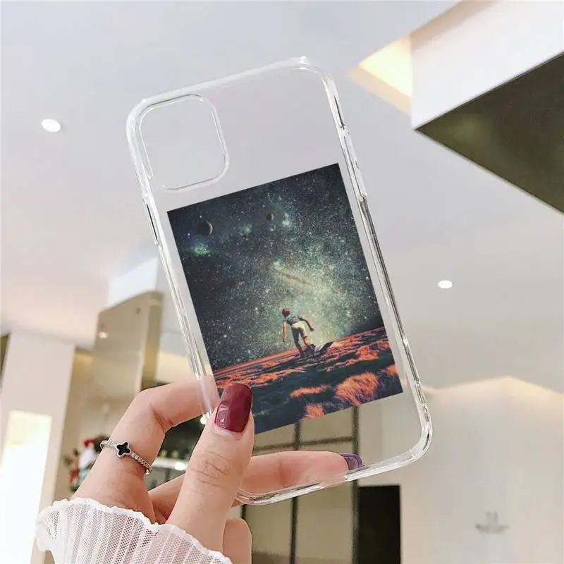 

Interesting life and universe Phone Case Transparent for iPhone 6 7 8 11 12 s mini pro X XS XR MAX Plus SE cover funda