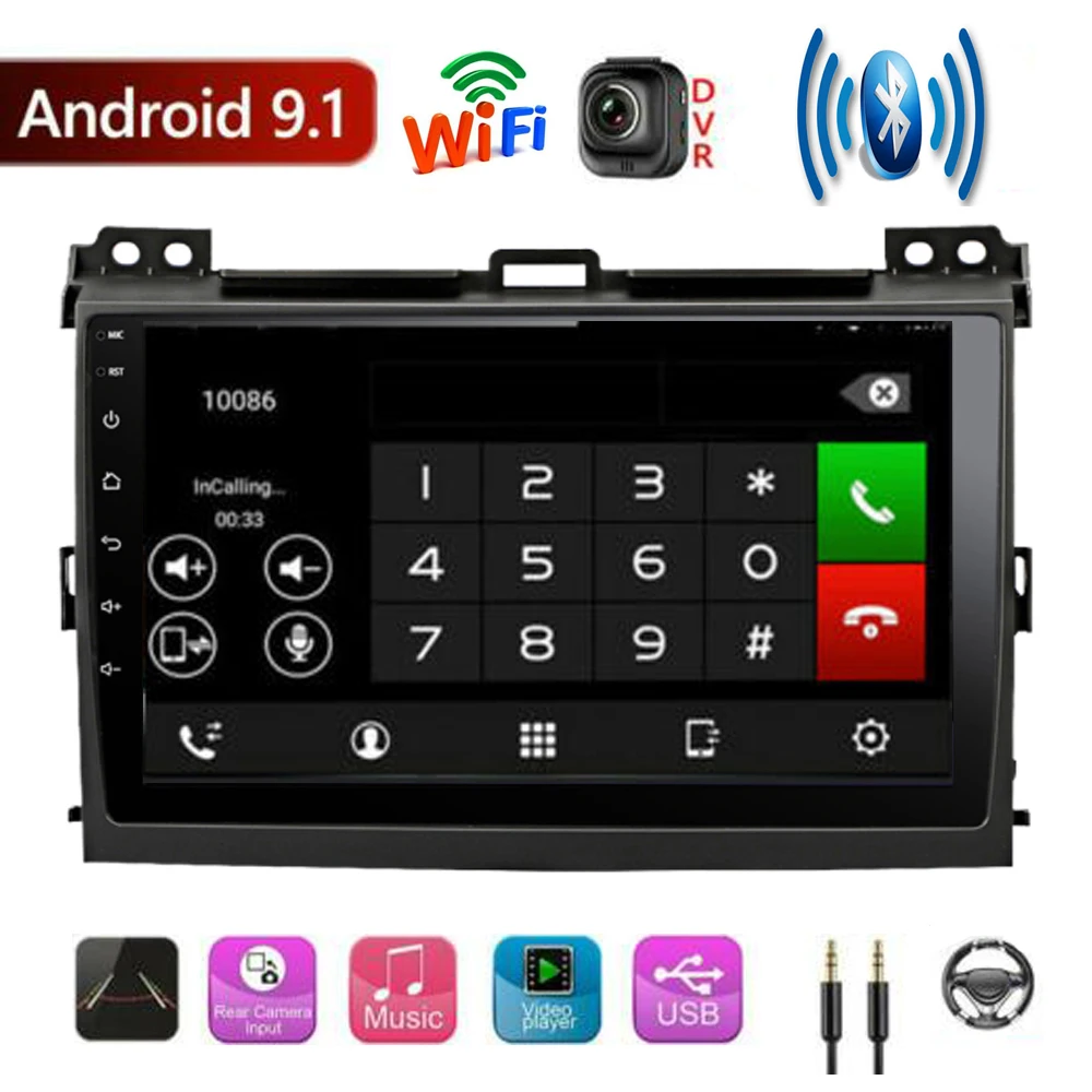 2 ГБ + 32 Android 9 0 для Toyota Prado Land Cruiser120 2004 2008 2009 Автомагнитола мультимедийный