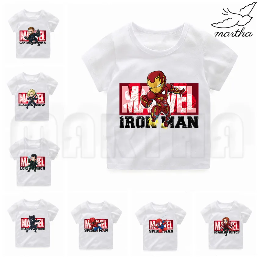 Marvel/Одежда для мальчиков с принтом мстители Железный человек Капитан Америка