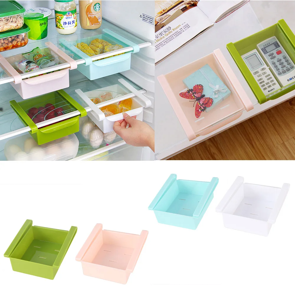 Refrigerator Storage Box Pull-out Drawers Organizer Rack Fresh Spacer Layer Multipurpose Kitchen Food Container | Дом и сад