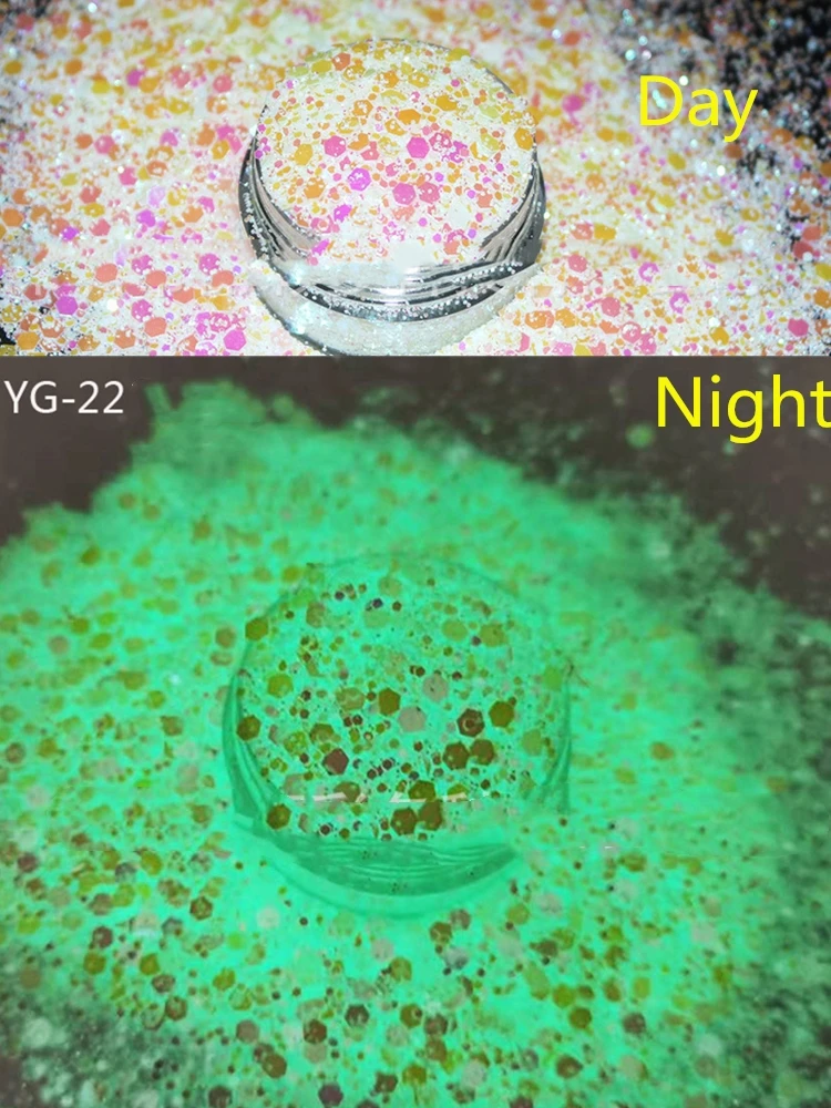 

50G Glitter Nail Sequins Holographic Luminous 3D Nail Art Glitter Sticker,Nail Art Design Glitters Manicure Face Makeup Body