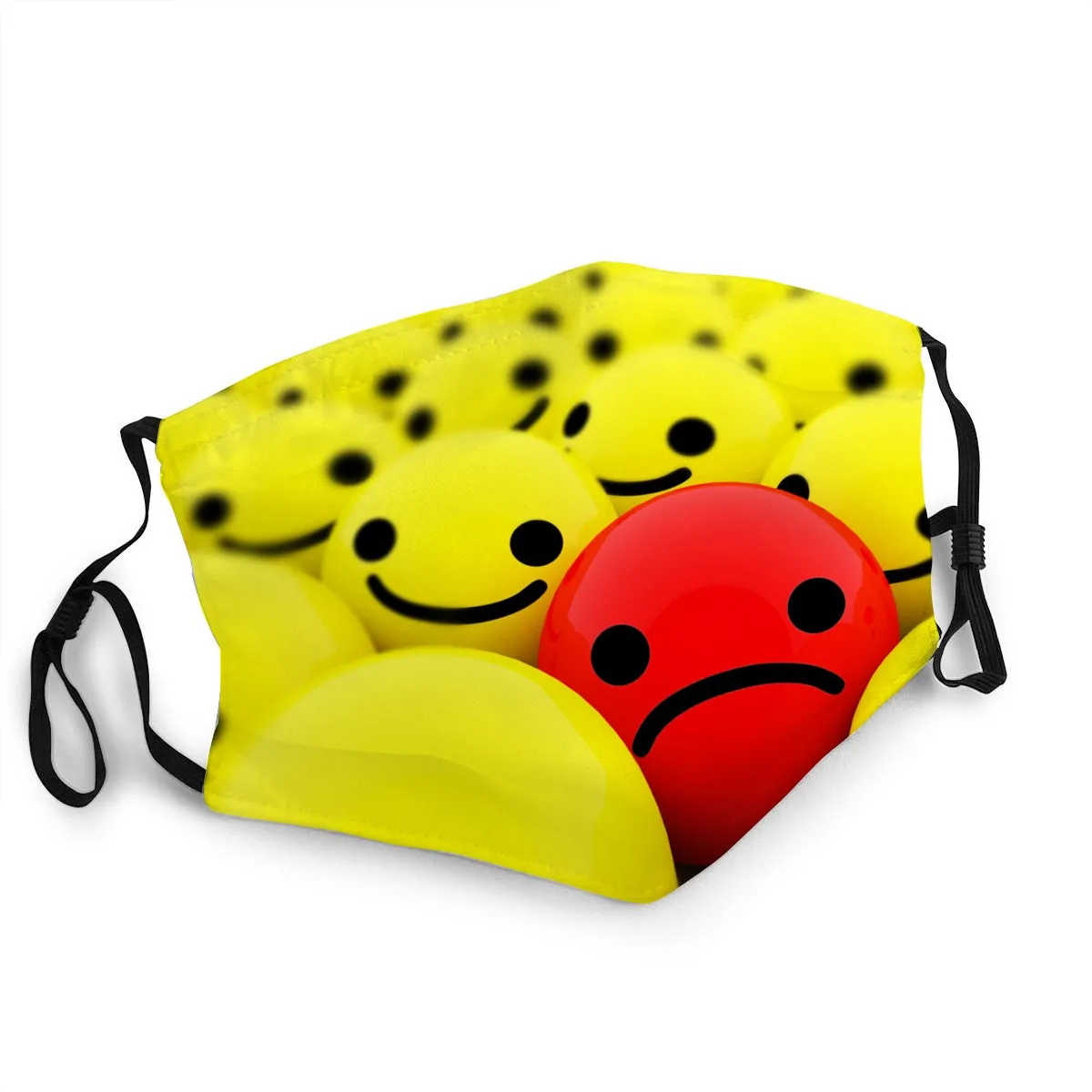 

Funny Expression Pack Mask Adult / Child Pm2.5 Reusable Anti Haze Windproof Half Face Mask Smiley Face Boy / Girl Schoolbag