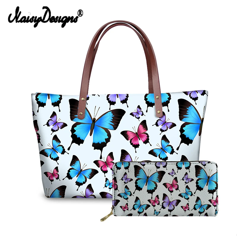 Комплект брендовых дизайнерских сумочек из 2 предметов женские сумки с принтом