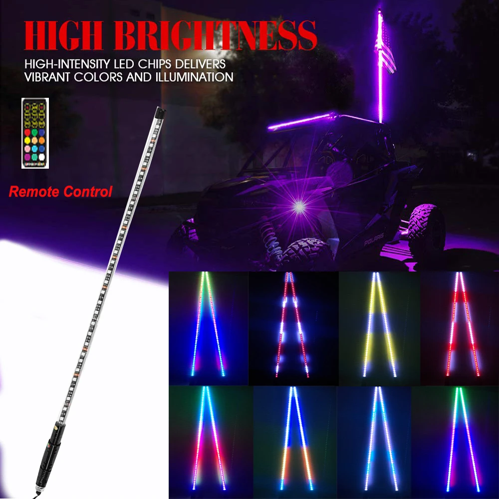 1 шт. 3ft дистанционное управление несколько цветов светодиодные фонари флаг