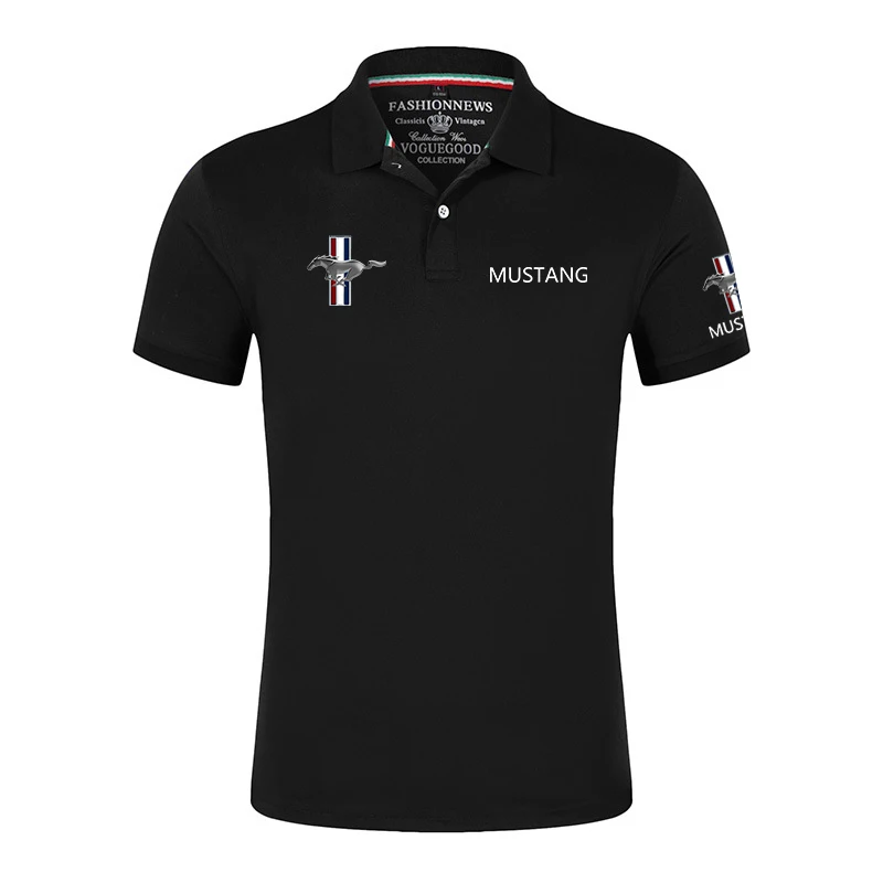 

2022 Unisex Mustang Shirts Men Summer Short Sleeves T Shirt Brand Classic Male Cotton Casual Sport Tops