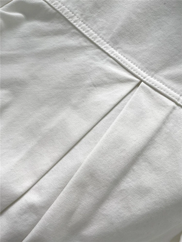 

Summer new style cotton lapel short-sleeved dress 2021 women's high-quality multi-pocket design A-line skirt brand clothesXL