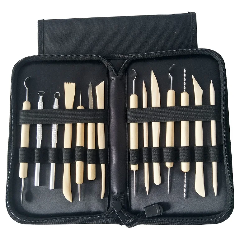 14 шт./пакет дерево + представительского класса со стальным Керамика набор