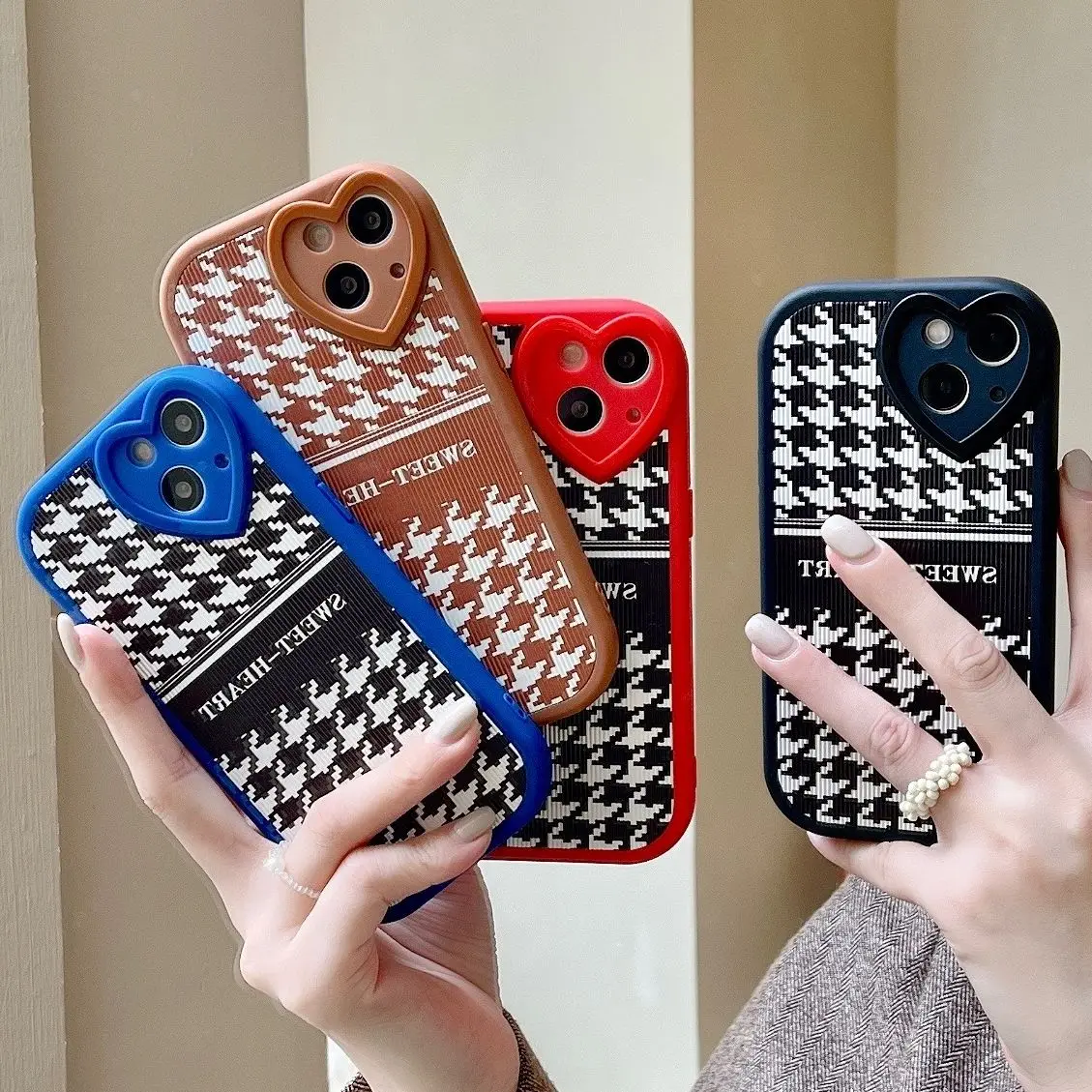 

Чехол для телефона Love Camera Retro для iPhone 13 12 11 Pro Max X XS XR, Защитные Чехлы с сетчатым рисунком для iPhone 7 8 Plus, чехол
