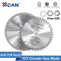 xcan 1pc 4 6 7 8 wood saw blade 304060t tct circular saw blade for cutting wood plastic carbide cutting disc