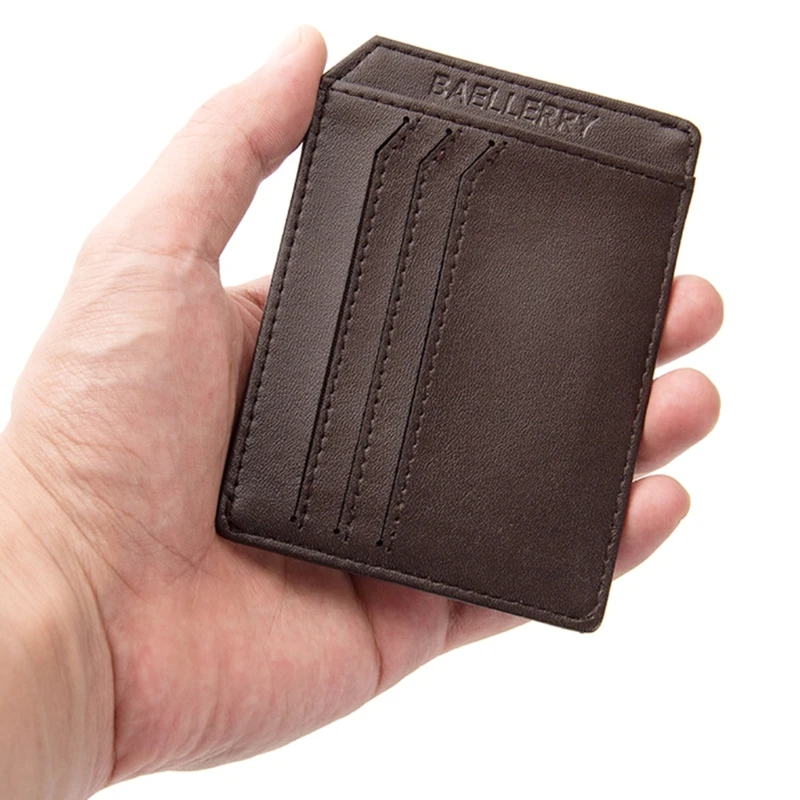

Men Slim PU Leather Credit Card Holder Driver License Case Pocket Wallet Organiz 20CA
