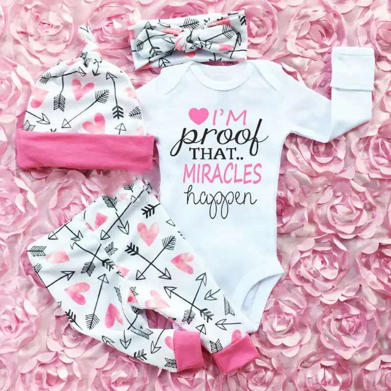 Комбинезон с принтом Чудеса для новорожденных и маленьких девочек боди штаны