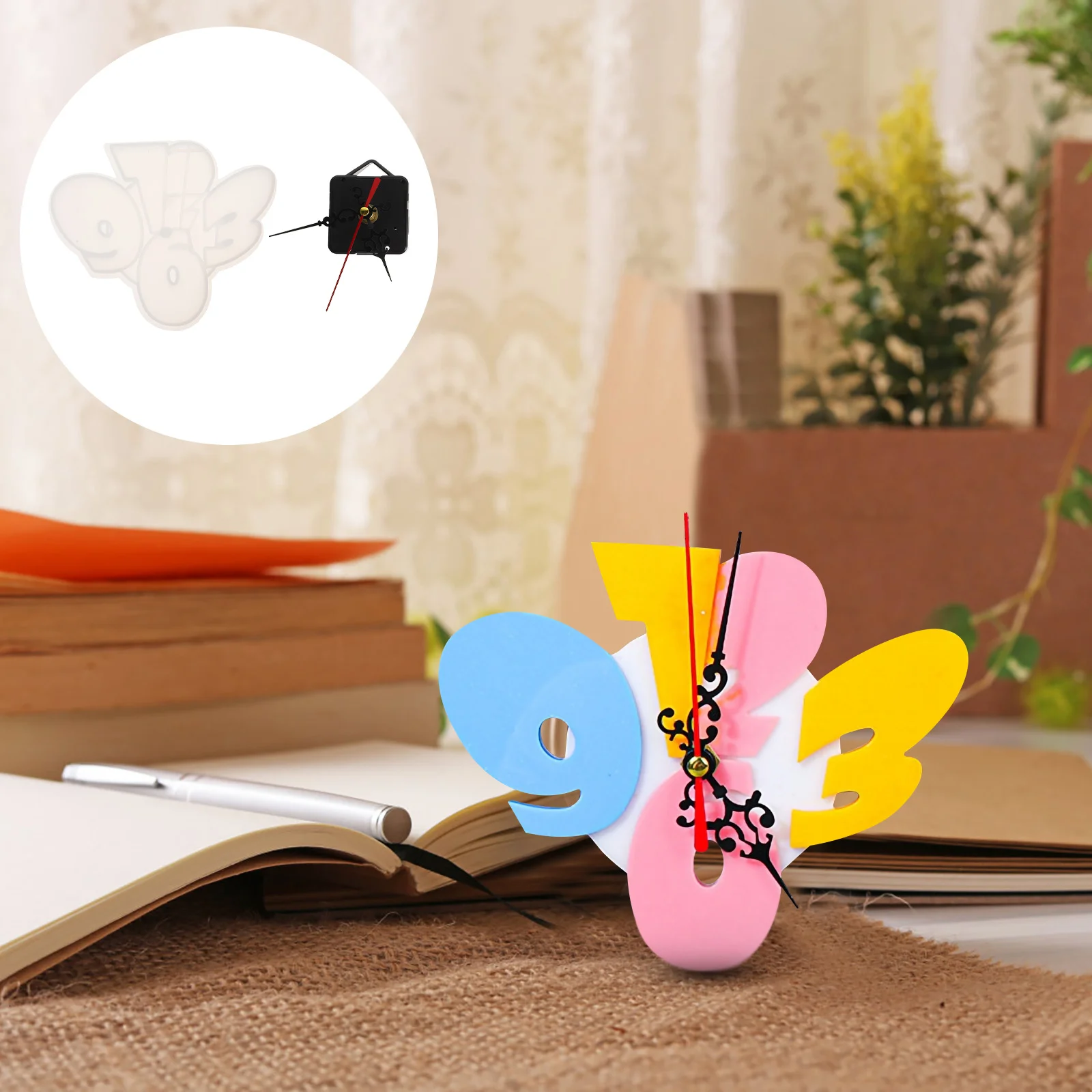 

1 set of Wall Clock DIY Mold DIY Silicone Mold Wall Clock Ornament DIY Mold