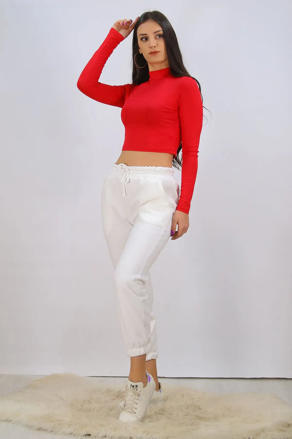 

3 yarn Sweatpants White