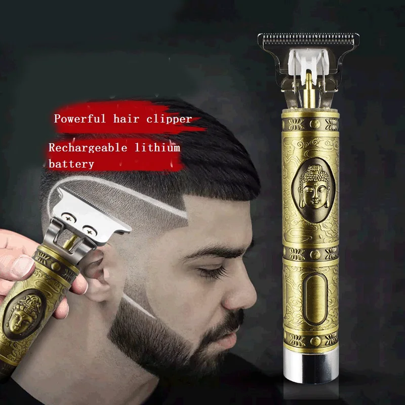 

Close-cutting Digital Hair Trimmer Rechargeable Electric Hair Clipper barbershop Cordless 0mm t-blade baldheaded men