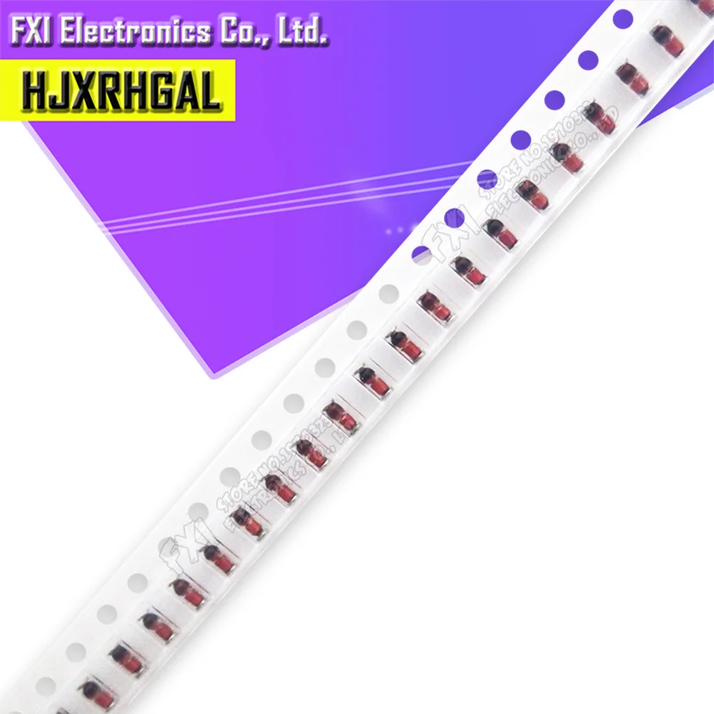 100 шт., стабилитрон, осветительный прибор ZMM2V0/2V2/2V4/2V7/3V0/3V3 SMD 0,5 Вт LL34 ZMM9V1 ZMM11V ZMM13V ZMM22V ZMM27V ZMM30V ZMM33V