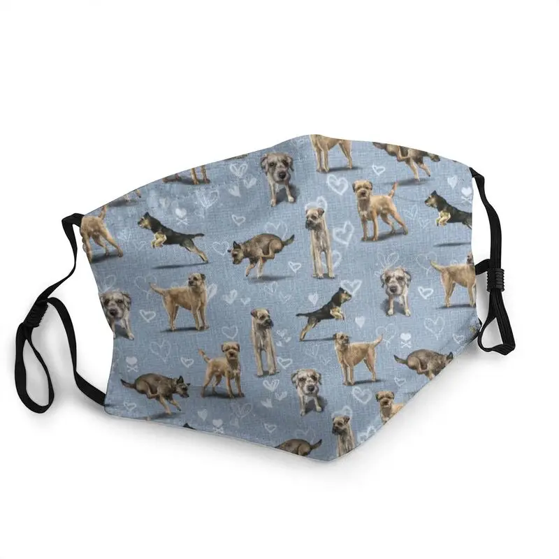 

Cute Border Terrier Dog Mask Washable Men Pet Puppy Mouth Face Mask Anti Dust Haze Protection Cover Respirator Muffle